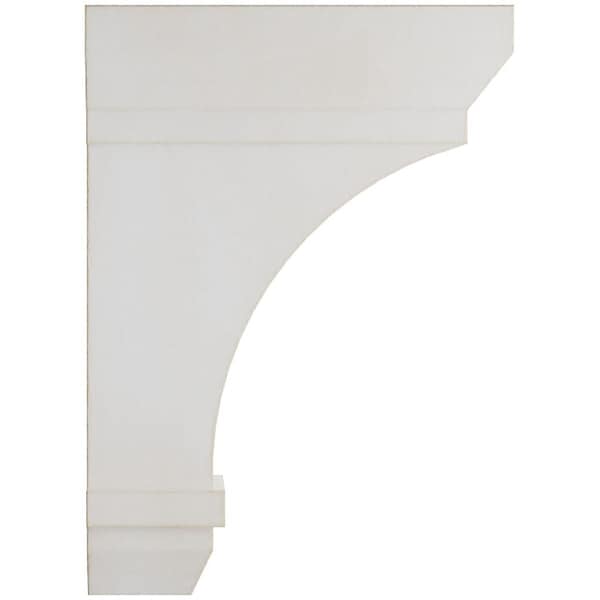 Ekena Millwork 2 1/4"W x 5"D x 7"H Stockport Wood Vintage Decor Bracket, Chalk Dust White - BKTWD02X05X07STWH