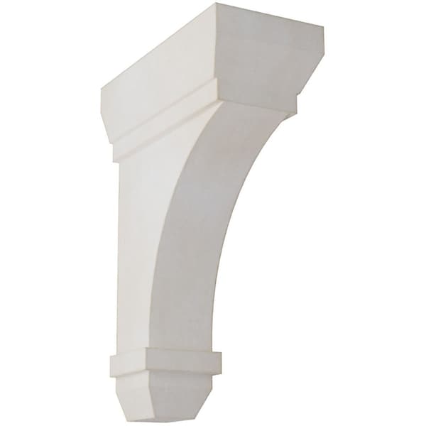 Ekena Millwork 2 1/4"W x 5"D x 7"H Stockport Wood Vintage Decor Bracket, Chalk Dust White - BKTWD02X05X07STWH