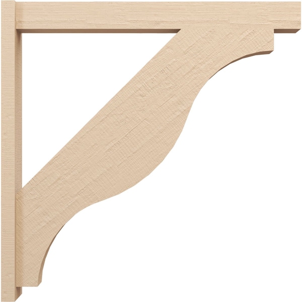 Ekena Millwork 6-in W x 44-in D x 44-in H Funston Block Rough Cedar Woodgrain TimberThane Outlooker, Primed Tan - OUTUR060X44X44FST44RCPR