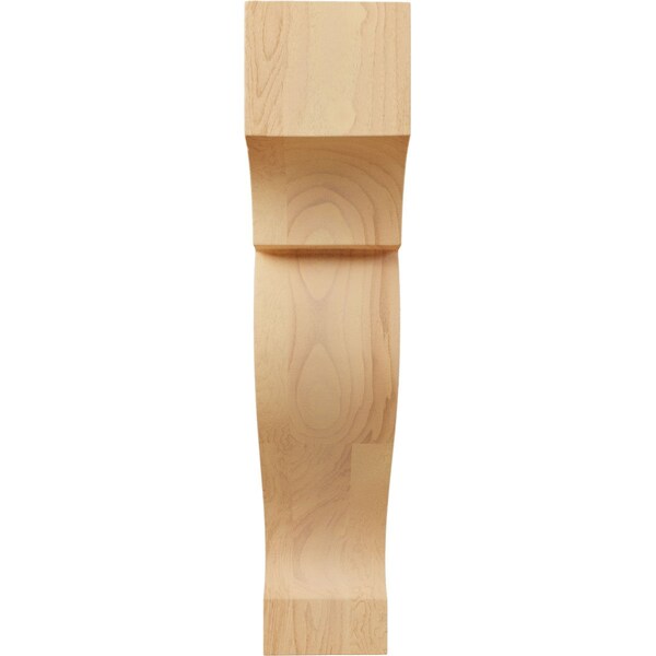 Ekena Millwork 1 3/4"W x 4"D x 8"H Medium Dearborn Wood Corbel, Red Oak - CORW02X08X04DRRO