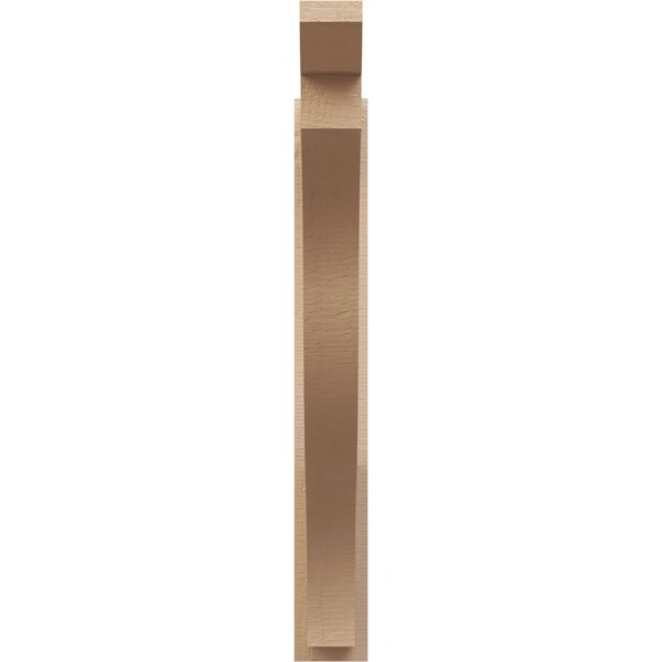 Ekena Millwork 5 1/2-in W x 36-in D x 42-in H Funston Slat Rough Cedar Woodgrain TimberThane Outlooker, Primed Tan - OUTUR055X36X42FST24RCPR