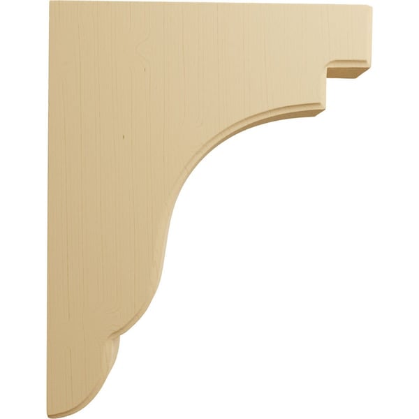 Ekena Millwork 1 3/4"W x 8 1/2"D x 11"H Bedford Wood Bracket, Alder - BKTW02X09X11BEAL