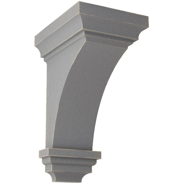 Ekena Millwork 5"W x 5 3/4"D x 10"H Medium Jefferson Wood Vintage Decor Corbel, Pebble Grey - CORWD05X05X10JEPG