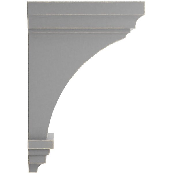 Ekena Millwork 5"W x 5 3/4"D x 10"H Medium Jefferson Wood Vintage Decor Corbel, Pebble Grey - CORWD05X05X10JEPG