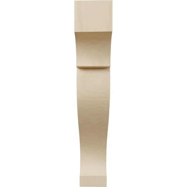 Ekena Millwork 3 1/8"W x 10"D x 18"H Extra Large Rockport Wood Corbel, Rubberwood - CORW03X10X18RKRW