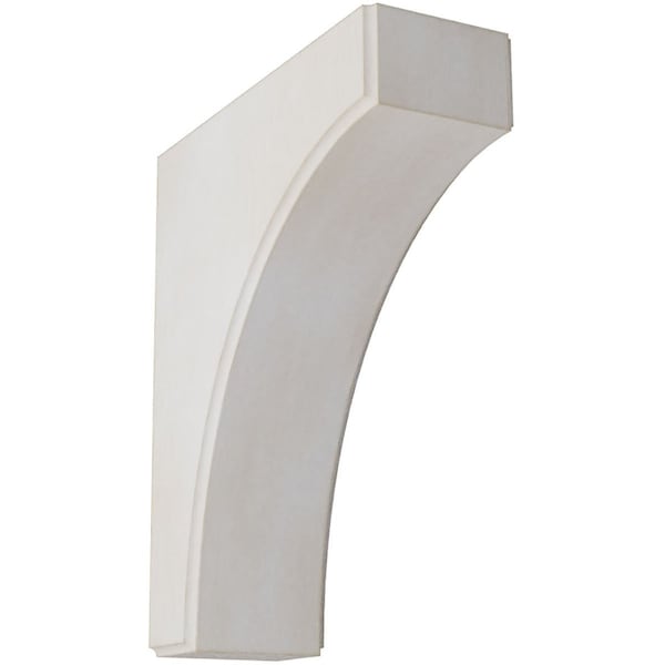 Ekena Millwork 3 1/2"W x 10"D x 12"H Clarksville Wood Vintage Decor Bracket, Chalk Dust White - BKTWD04X10X12CVWH
