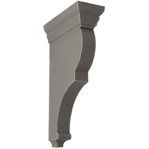 Ekena Millwork 3 1/2"W x 7 1/2"D x 14"H Extra Large Rojas Wood Vintage Decor Corbel, Reclaimed Grey - CORWD03X07X14RJGY