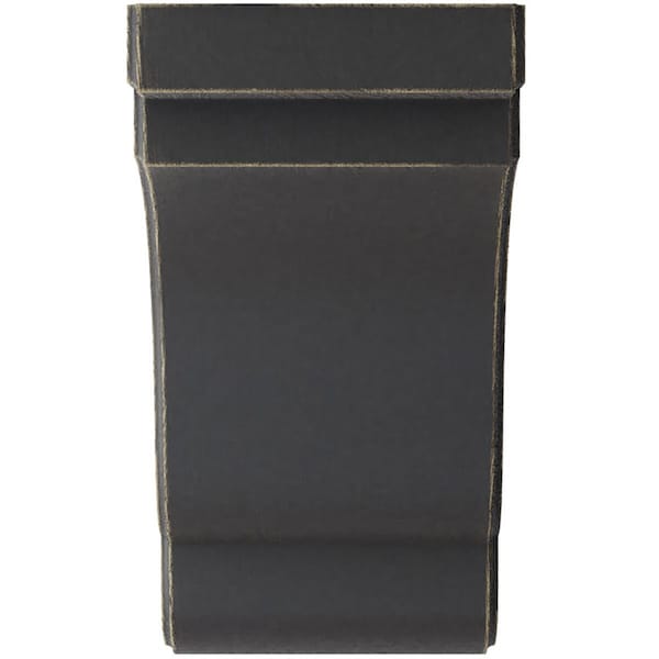 Ekena Millwork 5 1/4"W x 7 1/4"D x 9 1/2"H Bedford Wood Vintage Decor Bracket, Black - BKTWD05X07X10BEBL