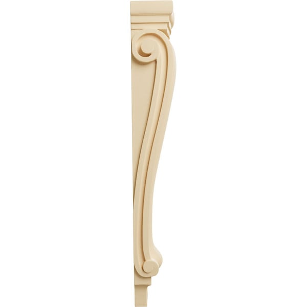 Ekena Millwork 6 3/4"W x 4 1/4"D x 27 1/2"H Extra Large Traditional Pilaster Corbel, Maple - CORW07X04X27PTMA