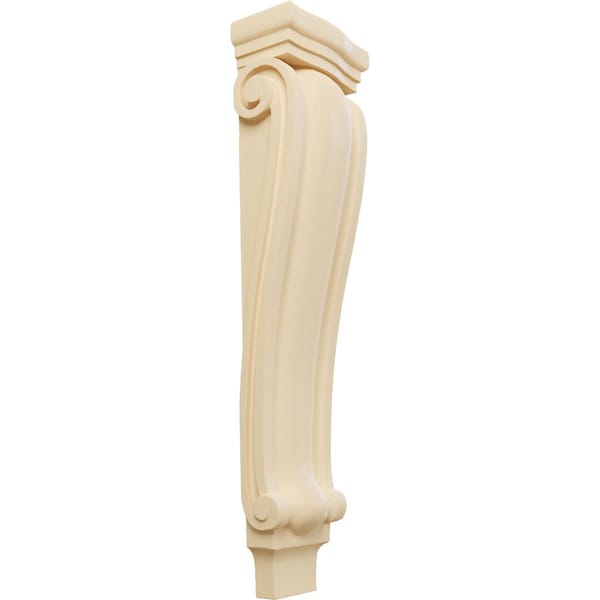 Ekena Millwork 6 3/4"W x 4 1/4"D x 27 1/2"H Extra Large Traditional Pilaster Corbel, Maple - CORW07X04X27PTMA