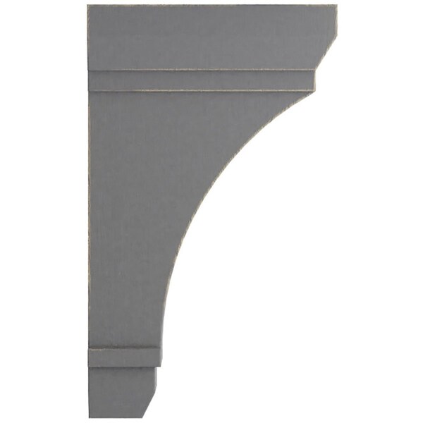 Ekena Millwork 2 1/4"W x 6"D x 10"H Stockport Wood Vintage Decor Bracket, Pebble Grey - BKTWD02X06X10STPG