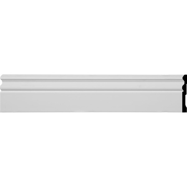 Ekena Millwork Baseboard Molding, 12 in L, 4-13/16 in H, Factory Primed - SAMPLE-BBD04X00BR