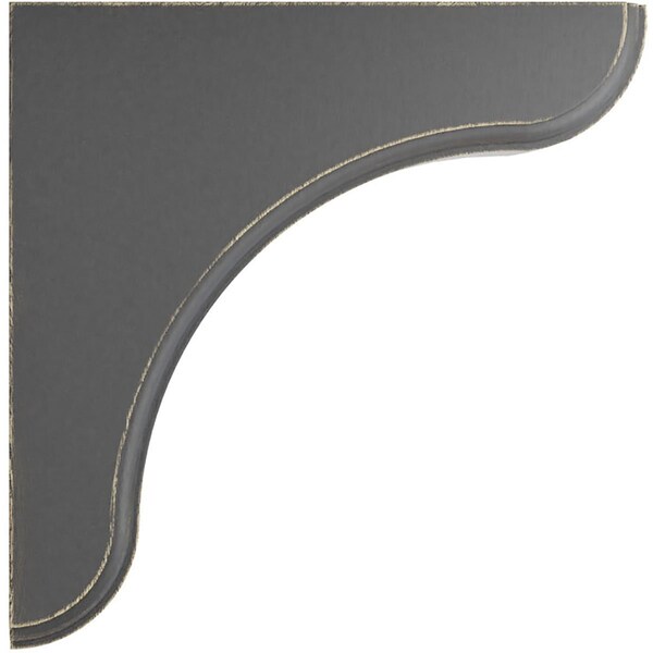 Ekena Millwork 1 3/4"W x 7 1/2"D x 7 1/2"H Eaton Wood Vintage Decor Bracket, Black - BKTWD02X08X08EABL