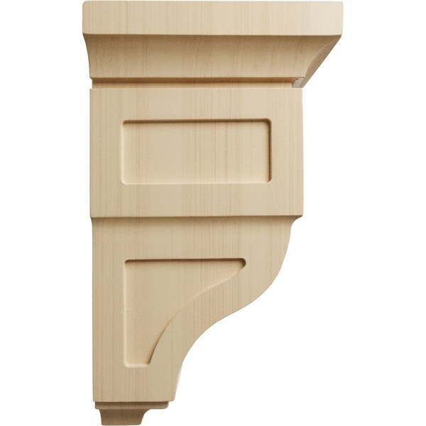 Ekena Millwork 5"W x 5 3/4"D x 10"H Medium Reyes Wood Corbel, Rubberwood - CORW05X05X10RYRW