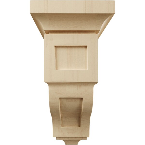 Ekena Millwork 5"W x 5 3/4"D x 10"H Medium Reyes Wood Corbel, Rubberwood - CORW05X05X10RYRW