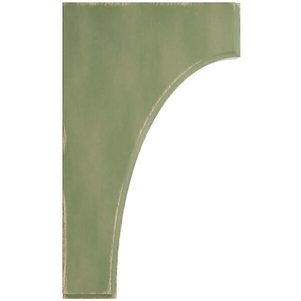 Ekena Millwork 1 3/4"W x 6"D x 10"H Clarksville Wood Vintage Decor Bracket, Restoration Green - BKTWD02X06X10CVGR