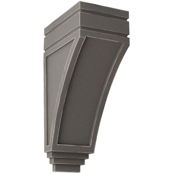Ekena Millwork 5"W x 7 3/4"D x 14"H Large San Juan Wood Vintage Decor Corbel, Reclaimed Grey - CORWD05X07X14SJGY