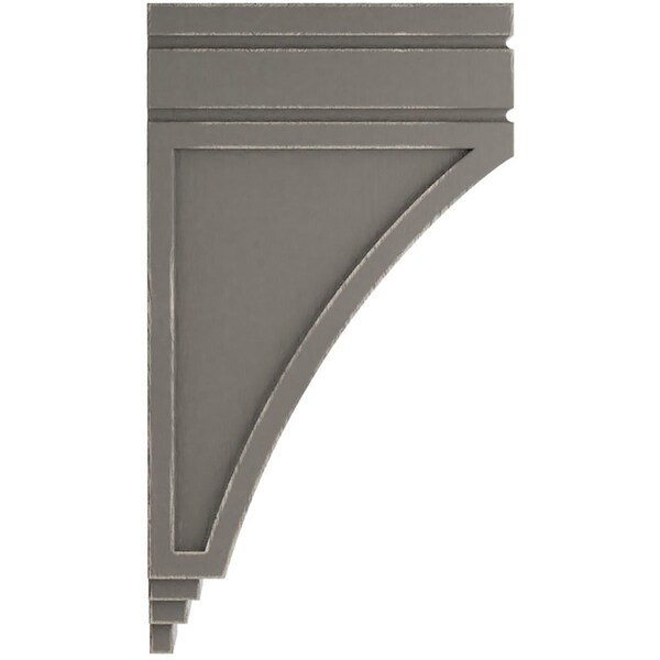 Ekena Millwork 5"W x 7 3/4"D x 14"H Large San Juan Wood Vintage Decor Corbel, Reclaimed Grey - CORWD05X07X14SJGY