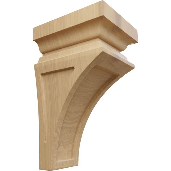 Ekena Millwork 4"W x 4 3/4"D x 8"H Small Nevio Wood Corbel, Cherry - CORW04X04X08NECH