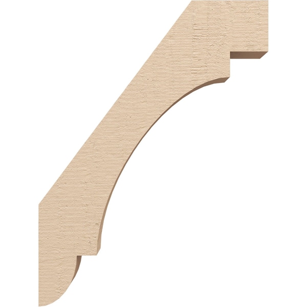 Ekena Millwork 3-inch W x 12-inch D x 16-inch H Aspen Rough Cedar Woodgrain TimberThane Knee Brace, Primed - BRCUR03X12X16ASPRCPR