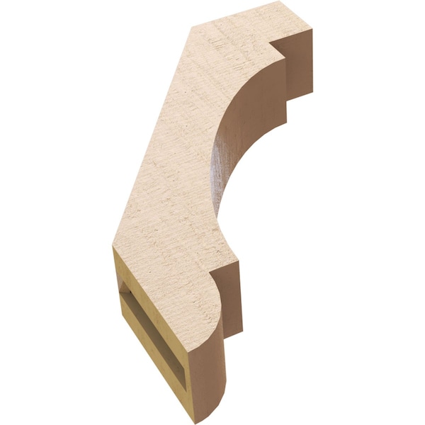 Ekena Millwork 3-inch W x 12-inch D x 16-inch H Aspen Rough Cedar Woodgrain TimberThane Knee Brace, Primed - BRCUR03X12X16ASPRCPR