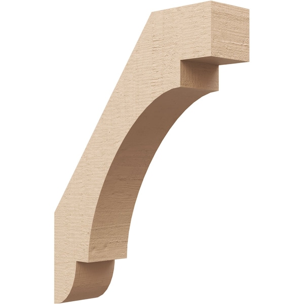 Ekena Millwork 3-inch W x 12-inch D x 16-inch H Aspen Rough Cedar Woodgrain TimberThane Knee Brace, Primed - BRCUR03X12X16ASPRCPR