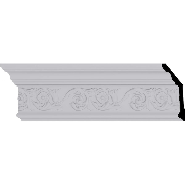 Ekena Millwork 5 5/8"H x 2 1/4"P x 6"F x 94 1/2"L Floral Crown Moulding - MLD05X02X06FL