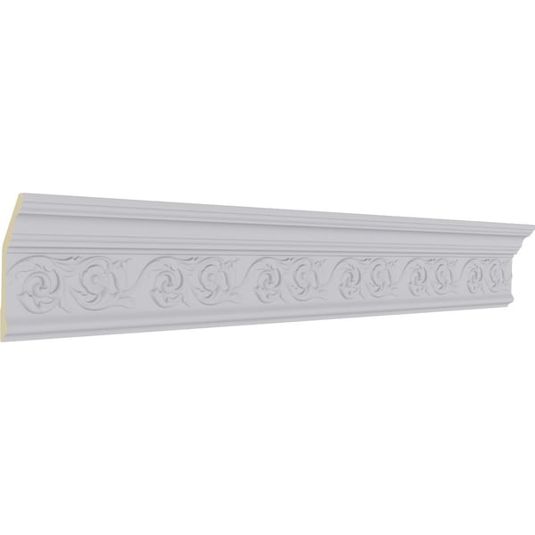 Ekena Millwork 5 5/8"H x 2 1/4"P x 6"F x 94 1/2"L Floral Crown Moulding - MLD05X02X06FL