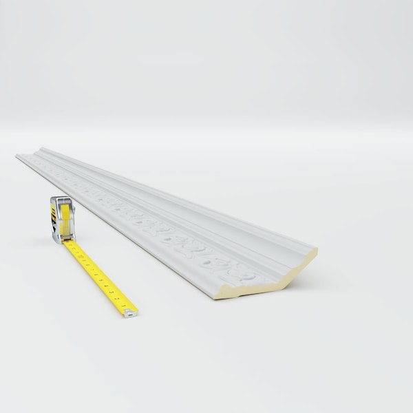 Ekena Millwork 5 5/8"H x 2 1/4"P x 6"F x 94 1/2"L Floral Crown Moulding - MLD05X02X06FL