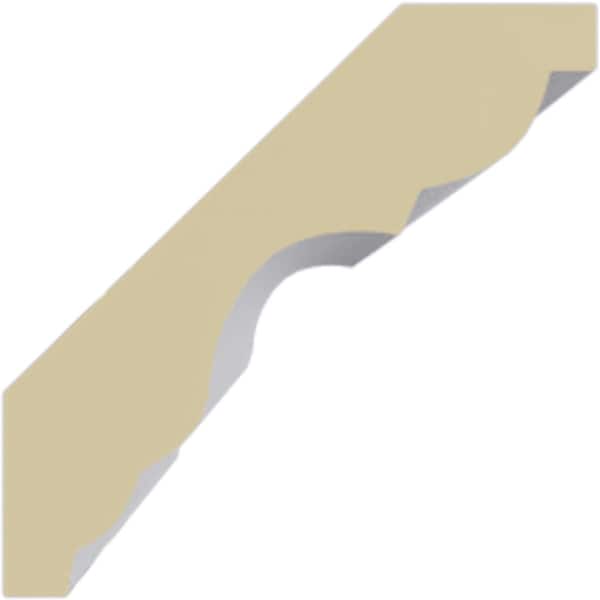 Ekena Millwork 3"H x 3"P x 4 1/4"F x 94 1/2"L Palmetto Smooth Crown Moulding - MLD03X03X04PA