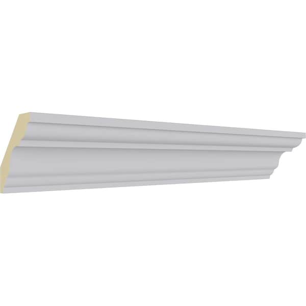 Ekena Millwork 3"H x 3"P x 4 1/4"F x 94 1/2"L Palmetto Smooth Crown Moulding - MLD03X03X04PA