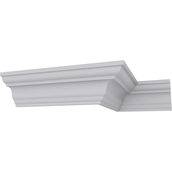 Ekena Millwork 3"H x 3"P x 4 1/4"F x 94 1/2"L Palmetto Smooth Crown Moulding - MLD03X03X04PA