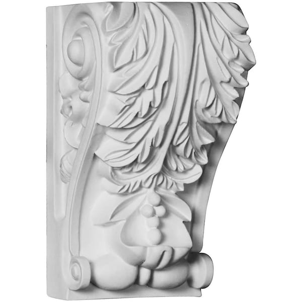 Ekena Millwork 4"W x 3 3/8"D x 7 1/8"H Leaf Corbel - COR04X03X07LE
