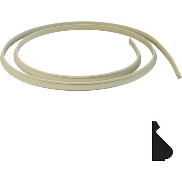 Ekena Millwork WM163 - 1 3/8"H x 11/16"D x 144"L Base Cap Flexible Moulding - BBDFWM163X144