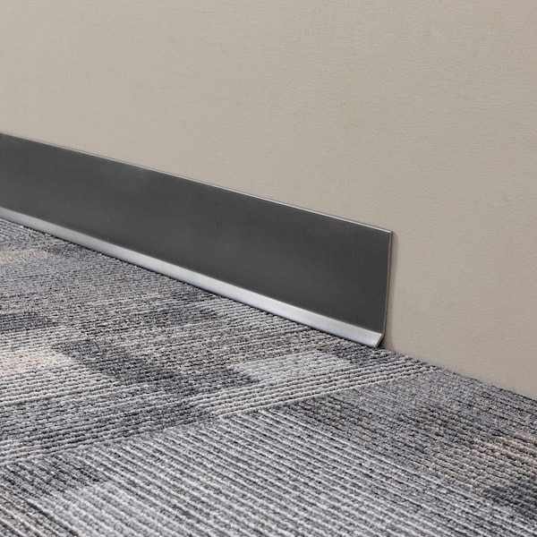 Mohawk Vinyl Cove Wall Base, Vinyl, Charcoal, 48 in L, 4 in W - CVW04-958