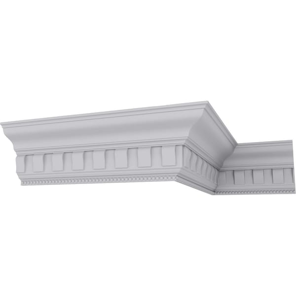 Ekena Millwork 7 1/4"H x 5"P x 8 5/8"F x 94 1/2"L, (2 3/4" Repeat), Nouveau with Bead Crown Moulding - MLD07X05X08NO