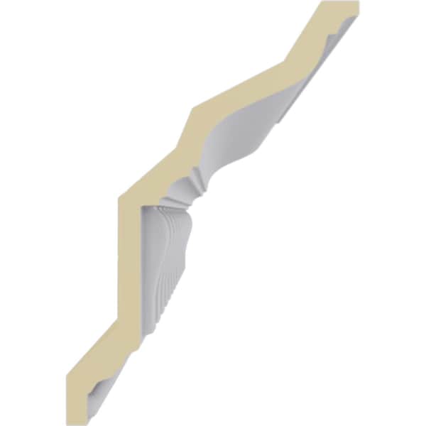 Ekena Millwork 7 1/4"H x 5"P x 8 5/8"F x 94 1/2"L, (2 3/4" Repeat), Nouveau with Bead Crown Moulding - MLD07X05X08NO