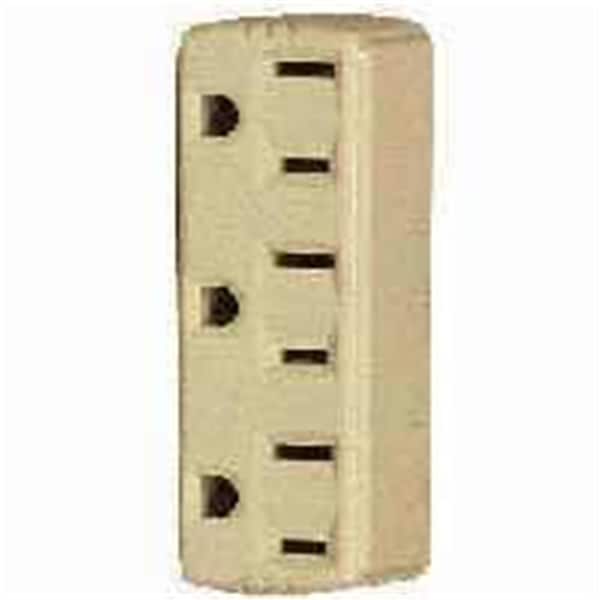 Adaptador de tierra de 3 salidas y 3 cables Eaton Wiring Devices 1147V-BOX - Marfil - 4859468.