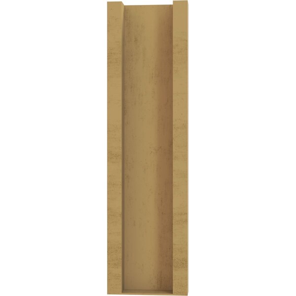Ekena Millwork 5 1/2-in W x 12-in D x 20-in H Funston Slat Rough Cedar Woodgrain TimberThane Outlooker, Primed Tan - OUTUR055X12X20FST24RCPR