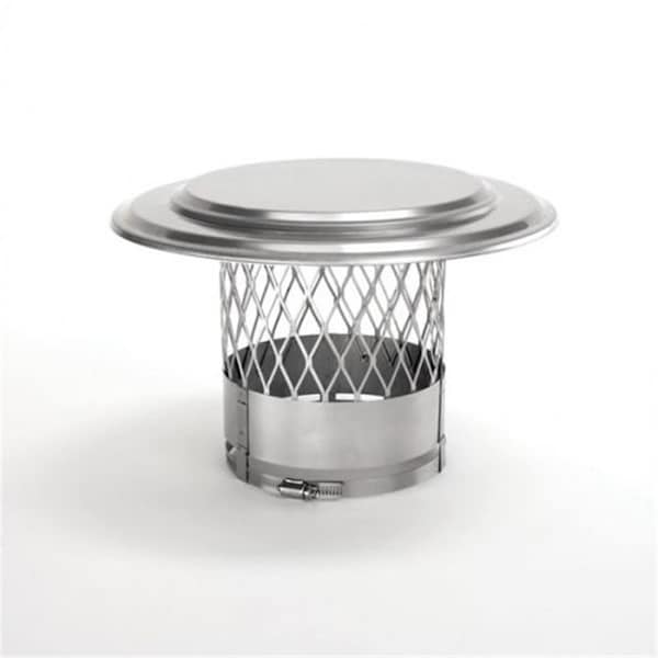 Hearthstone Furniture 4 in. UltraPro Collarplate Rain Cap with 0.75 in. Mesh - 316 Alloy - HE2212257