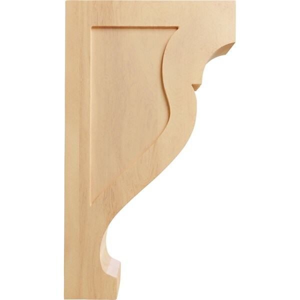 Ekena Millwork 2 1/2"W x 8"D x 14"H Large Rockport Wood Corbel, Red Oak - CORW03X08X14RKRO