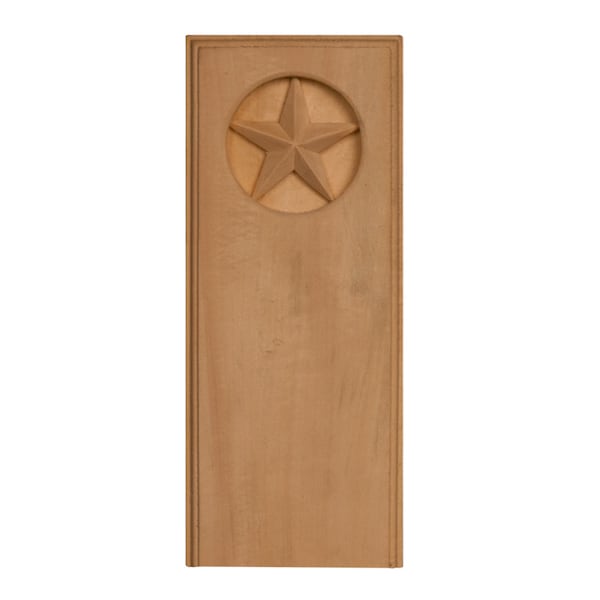 Osborne Wood Products 9 x 3 3/4 x 7/8 Large Oblong Star Block in Rubberwood (pain - 892019RW