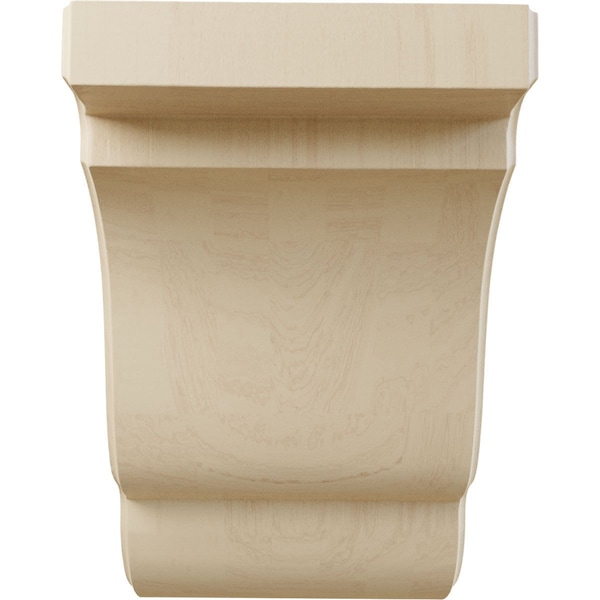 Ekena Millwork 5 1/4"W x 5"D x 7 1/2"H Bedford Bracket, Rubberwood - BKTW05X05X08BERW