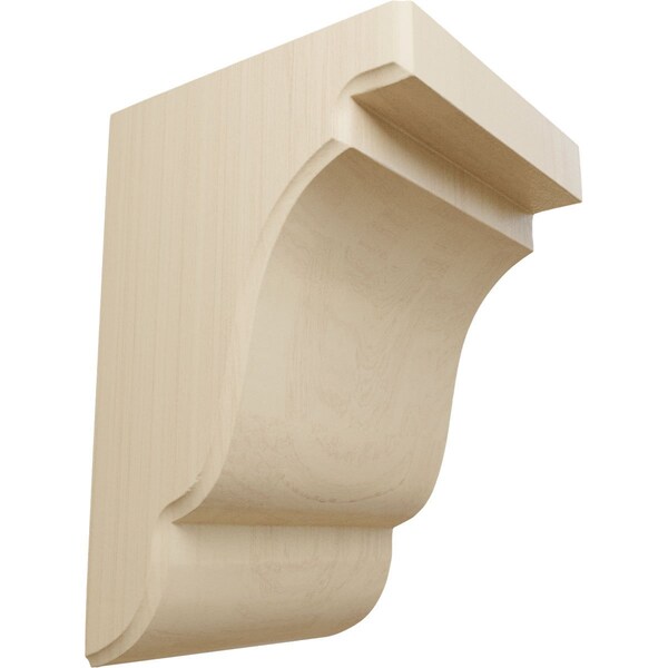 Ekena Millwork 5 1/4"W x 5"D x 7 1/2"H Bedford Bracket, Rubberwood - BKTW05X05X08BERW
