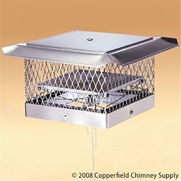 Lock-Top Lock-Top 9522 13 x 17 in. Stainless Steel Lock-Top II Chimney Cap-Damper; 0.62 in. Mesh - 9522