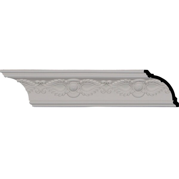 Ekena Millwork SAMPLE - 3 7/8"H x 3 3/4"P x 5 3/8"F x 12"L, (7 7/8" Repeat), Logan Crown Moulding - SAMPLE-MLD03X03X05LO