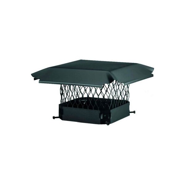 Hy-C Draft King Single Flue Chimney Cap Bolt-On 13"L x 13"W Black Galvanized Steel - CBO1313