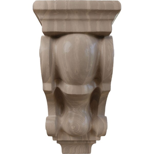 Ekena Millwork 3 1/2"W x 3"D x 7"H Small Traditional Corbel, Walnut - CORW03X03X07TRWA