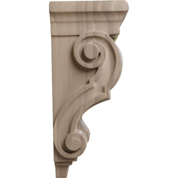 Ekena Millwork 3 1/2"W x 3"D x 7"H Small Traditional Corbel, Walnut - CORW03X03X07TRWA