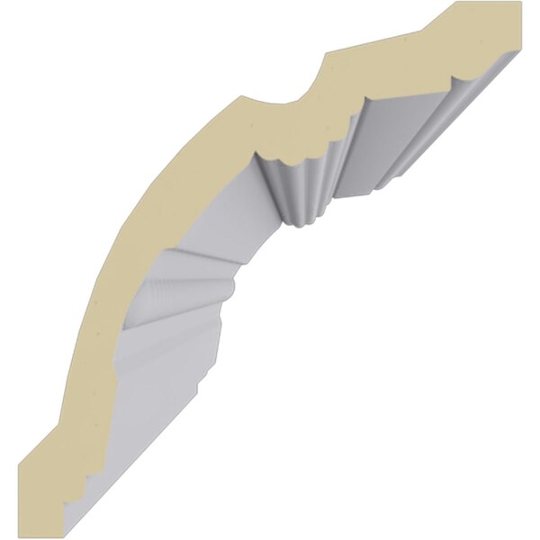 Ekena Millwork 4"H x 3 3/4"P x 5 3/8"F x 94 1/2"L, (5/8" Repeat), Valeriano Crown Moulding - MLD04X03X05VA